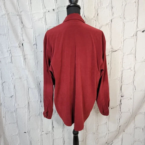 Northwest Outfitters Rust Maroon Soft Oversized Relaxed Lightweight Shacket L - Picture 4 of 5